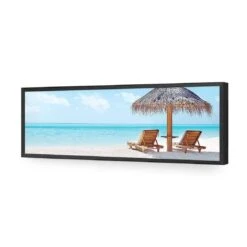 Balinese Umbrella (Long) -WALL ART DESGIN SALE balinese umbrella long acrylic glass no border black frame 90x30cm 150688