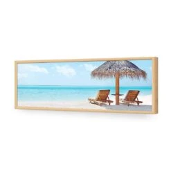 Balinese Umbrella (Long) -WALL ART DESGIN SALE balinese umbrella long acrylic glass no border oak frame 90x30cm 241495