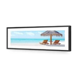 Balinese Umbrella (Long) -WALL ART DESGIN SALE balinese umbrella long acrylic glass with border black frame 90x30cm 758410