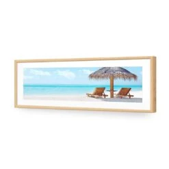 Balinese Umbrella (Long) -WALL ART DESGIN SALE balinese umbrella long acrylic glass with border oak frame 90x30cm 973468