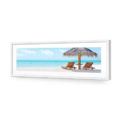Balinese Umbrella (Long) -WALL ART DESGIN SALE balinese umbrella long acrylic glass with border white frame 90x30cm 627889