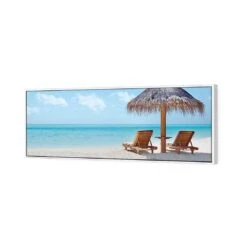 Balinese Umbrella (Long) -WALL ART DESGIN SALE balinese umbrella long canvas white floating frame 60x20cm 533094