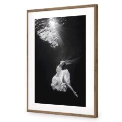 Ballet Submersed II -WALL ART DESGIN SALE ballet submersed ii acrylic glass with border natural frame 45x30cm 133649