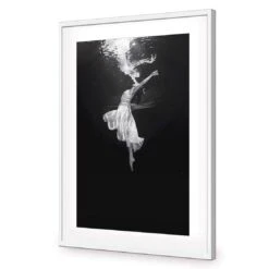 Ballet Submersed III -WALL ART DESGIN SALE ballet submersed iii acrylic glass with border white frame 45x30cm 923477