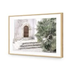 Barcelona Facade -WALL ART DESGIN SALE barcelona facade acrylic glass with border oak frame 45x30cm 624316