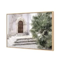 Barcelona Facade -WALL ART DESGIN SALE barcelona facade canvas oak floating frame 45x30cm 654767