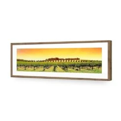 Barossa Vineyards (Long) -WALL ART DESGIN SALE barossa vineyards long acrylic glass with border natural frame 90x30cm 579143