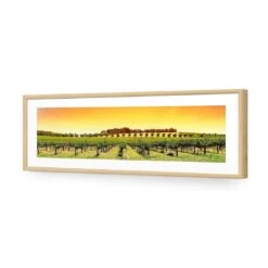 Barossa Vineyards (Long) -WALL ART DESGIN SALE barossa vineyards long acrylic glass with border oak frame 90x30cm 954116