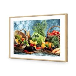 Basket Of Health -WALL ART DESGIN SALE basket of health acrylic glass with border oak frame 45x30cm 643921