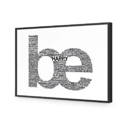 Be Everything, White -WALL ART DESGIN SALE be everything white acrylic glass no border black frame 45x30cm 593198