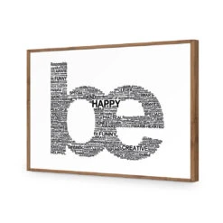 Be Everything, White -WALL ART DESGIN SALE be everything white acrylic glass no border natural frame 45x30cm 628626