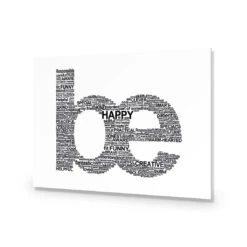 Be Everything, White -WALL ART DESGIN SALE be everything white acrylic glass no border no frame 45x30cm 269594