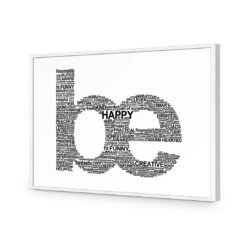 Be Everything, White -WALL ART DESGIN SALE be everything white acrylic glass no border white frame 45x30cm 570212