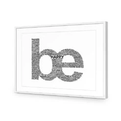Be Everything, White -WALL ART DESGIN SALE be everything white acrylic glass with border white frame 45x30cm 368637