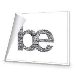 Be Everything, White -WALL ART DESGIN SALE be everything white canvas rolled canvas 45x30cm 116672
