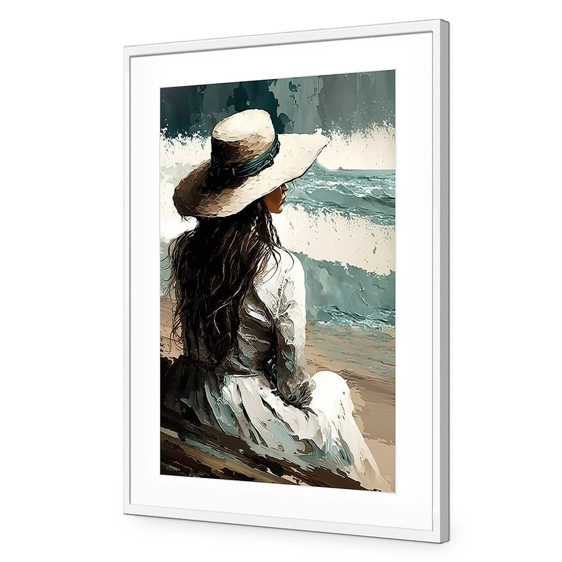 Beach Beauty Beach Beauty -WALL ART DESGIN SALE beach beauty acrylic glass with border white frame 45x30cm 208820