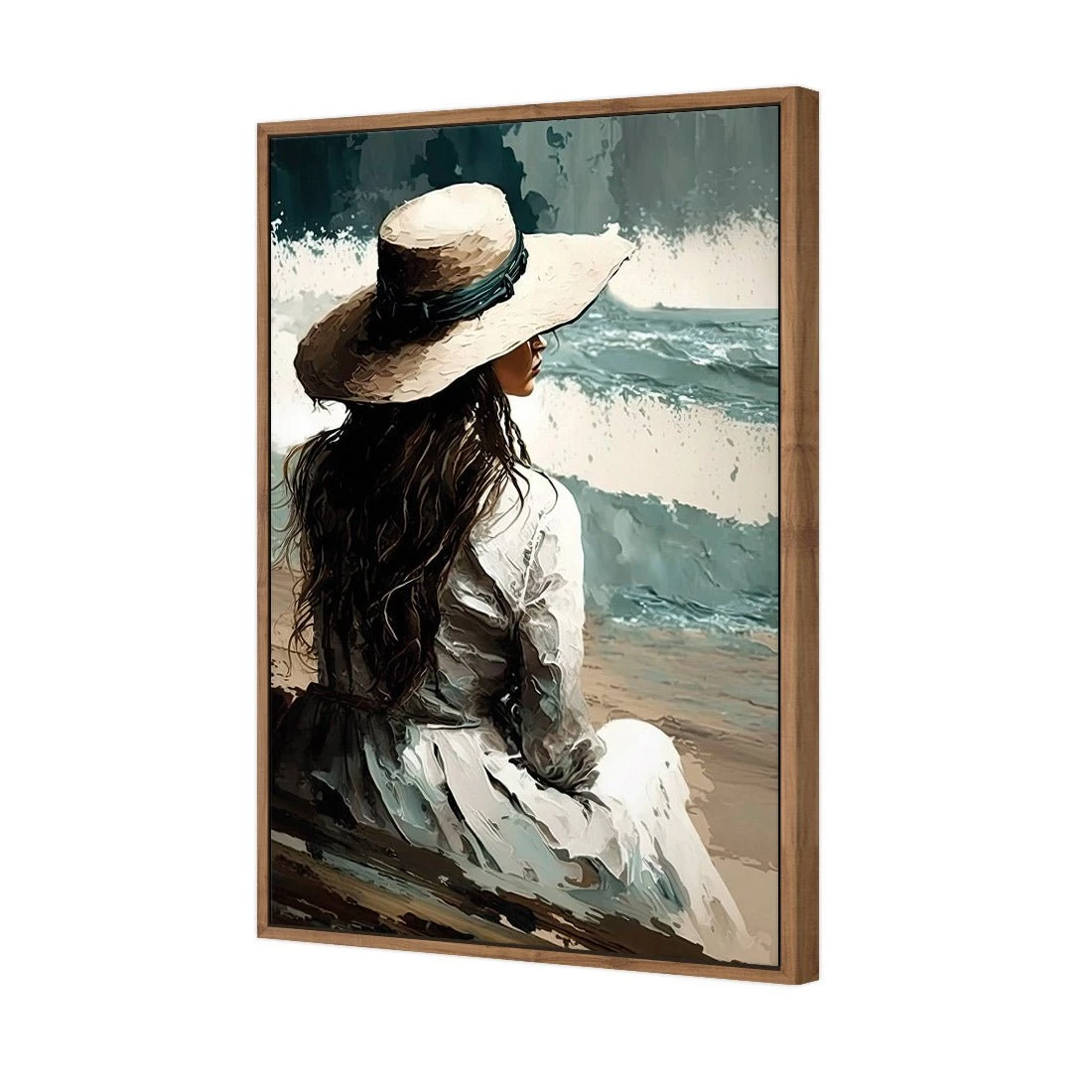 Beach Beauty Beach Beauty -WALL ART DESGIN SALE beach beauty canvas natural floating frame 45x30cm 993332