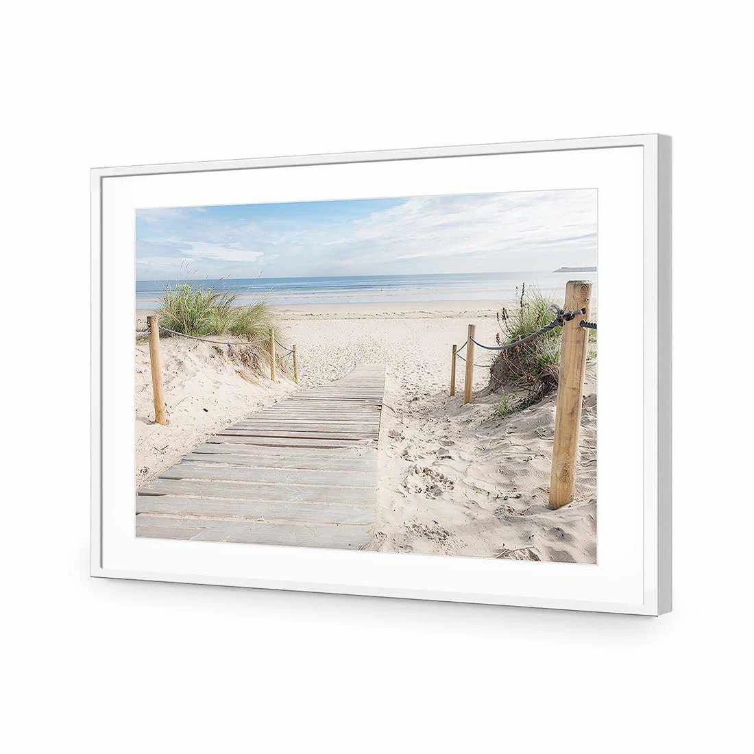 Beach Path Acrylic Print Art Beach Path Acrylic Print Art -WALL ART DESGIN SALE beach path acrylic glass art with border white frame 45x30cm 657260