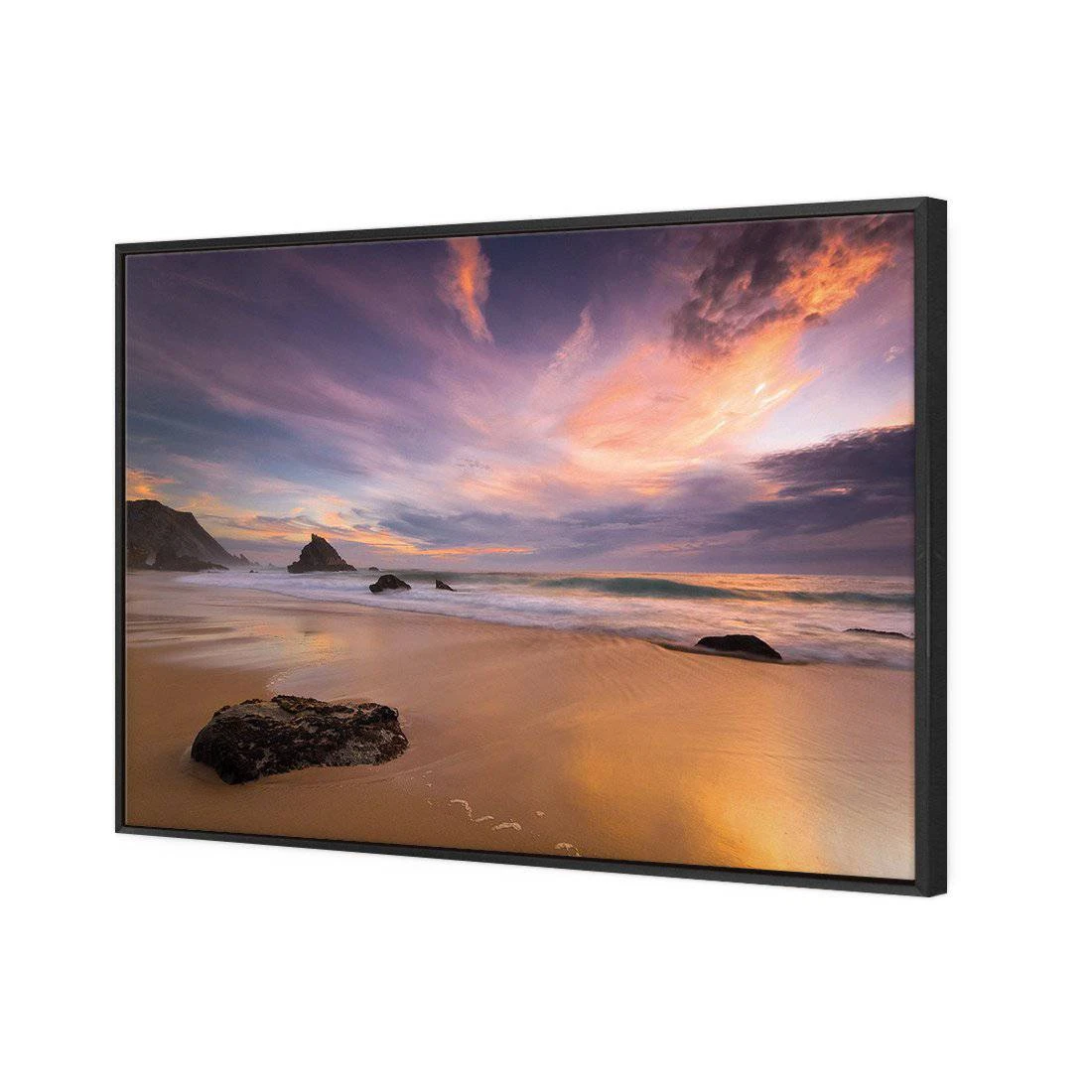 Beach Sunset Canvas Art Beach Sunset Canvas Art -WALL ART DESGIN SALE beach sunset canvas art 45x30cm black frame 800836