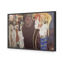 Beethoven Frieze By Gustav Klimt -WALL ART DESGIN SALE beethoven frieze by gustav klimt acrylic glass no border black frame 45x30cm 800701