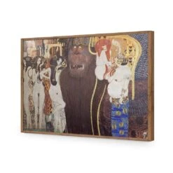 Beethoven Frieze By Gustav Klimt -WALL ART DESGIN SALE beethoven frieze by gustav klimt acrylic glass no border natural frame 45x30cm 771060