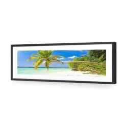 Bending Palm Tree (Long) 10 Bending Palm Tree (Long) -WALL ART DESGIN SALE bending palm tree long acrylic glass with border black frame 90x30cm 891272