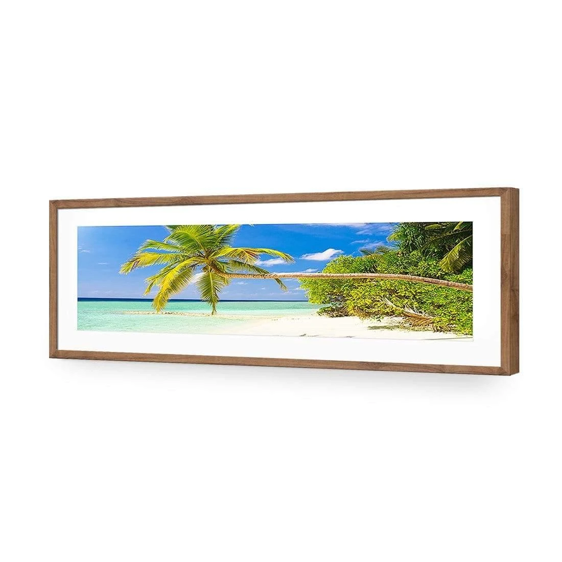 Bending Palm Tree (Long) Bending Palm Tree (Long) -WALL ART DESGIN SALE bending palm tree long acrylic glass with border natural frame 90x30cm 494025