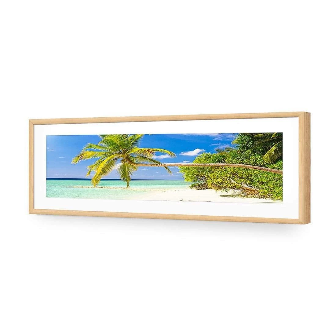 Bending Palm Tree (Long) Bending Palm Tree (Long) -WALL ART DESGIN SALE bending palm tree long acrylic glass with border oak frame 90x30cm 129023