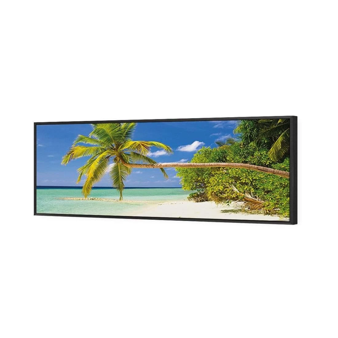 Bending Palm Tree (Long) Bending Palm Tree (Long) -WALL ART DESGIN SALE bending palm tree long canvas black floating frame 60x20cm 251980