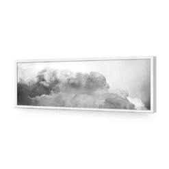 Billowing, Black And White (Long) 17 Billowing, Black And White (Long) -WALL ART DESGIN SALE billowing black and white long acrylic glass no border white frame 90x30cm 151805