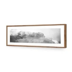 Billowing, Black And White (Long) 14 Billowing, Black And White (Long) -WALL ART DESGIN SALE billowing black and white long acrylic glass with border natural frame 90x30cm 929188