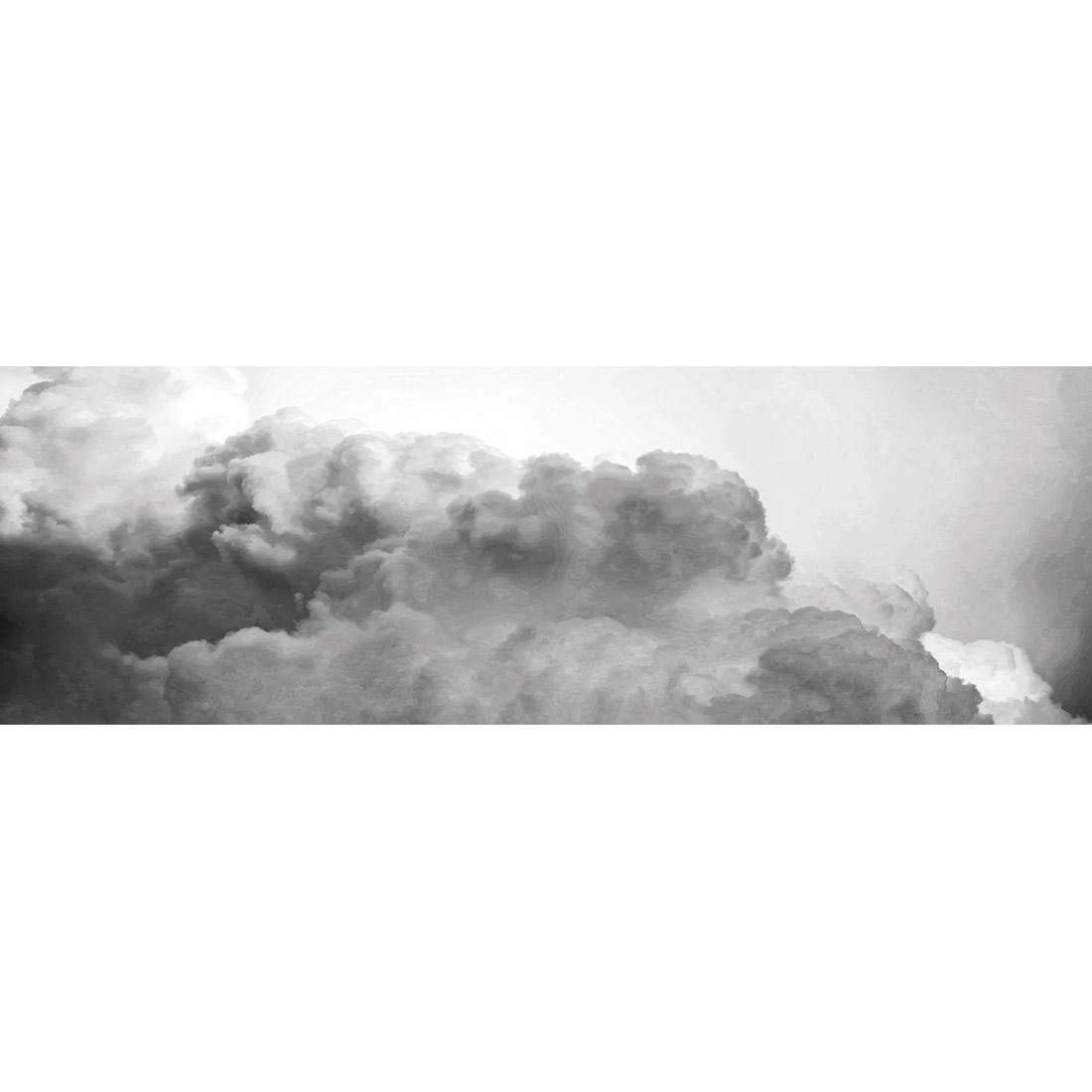 Billowing, Black and White (Long) Billowing, Black And White (Long) -WALL ART DESGIN SALE billowing black and white long canvas stretched canvas 60x20cm 354644