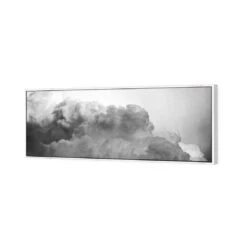 Billowing, Black And White (Long) 6 Billowing, Black And White (Long) -WALL ART DESGIN SALE billowing black and white long canvas white floating frame 60x20cm 175944