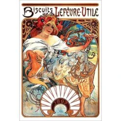 Biscuits, Lefevre Utile By Alphonse Mucha