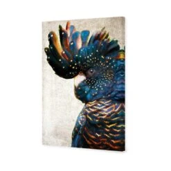 Black Cockatoo Side, Grunge Canvas Art -WALL ART DESGIN SALE black cockatoo side grunge canvas art 45x30cm no frame 296972