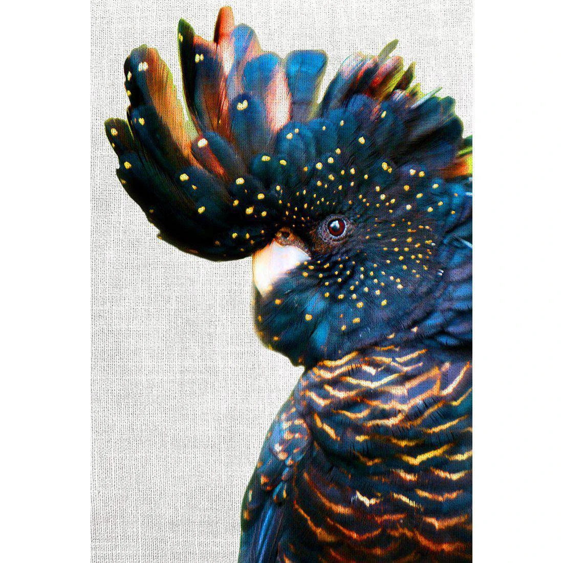 Black Cockatoo Side, Linen Canvas Art Black Cockatoo Side, Linen Canvas Art -WALL ART DESGIN SALE black cockatoo side linen canvas art 45x30cm no frame 512382