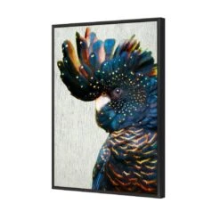 Black Cockatoo Side, Paper Canvas Art 4 Black Cockatoo Side, Paper Canvas Art -WALL ART DESGIN SALE black cockatoo side paper canvas art 45x30cm black frame 354415