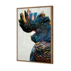 Black Cockatoo Side, Paper Canvas Art 6 Black Cockatoo Side, Paper Canvas Art -WALL ART DESGIN SALE black cockatoo side paper canvas art 45x30cm natural frame 817054