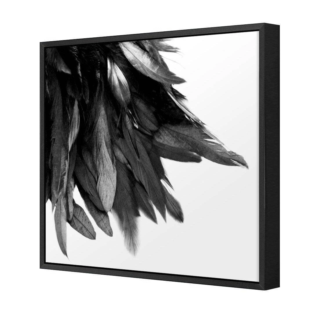 Black Feather Tail, B&W Canvas Art Black Feather Tail, B&W Canvas Art -WALL ART DESGIN SALE black feather tail bw canvas art 30x30cm black frame 730262