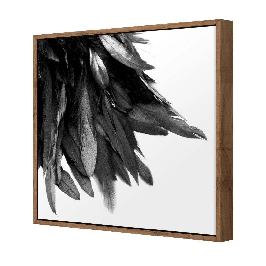 Black Feather Tail, B&W Canvas Art Black Feather Tail, B&W Canvas Art -WALL ART DESGIN SALE black feather tail bw canvas art 30x30cm natural frame 277845