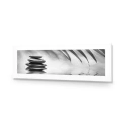 Black Stone Reflection, Black And White (Long) 9 Black Stone Reflection, Black And White (Long) -WALL ART DESGIN SALE black stone reflection black and white long acrylic glass with border no frame 90x30cm 384703