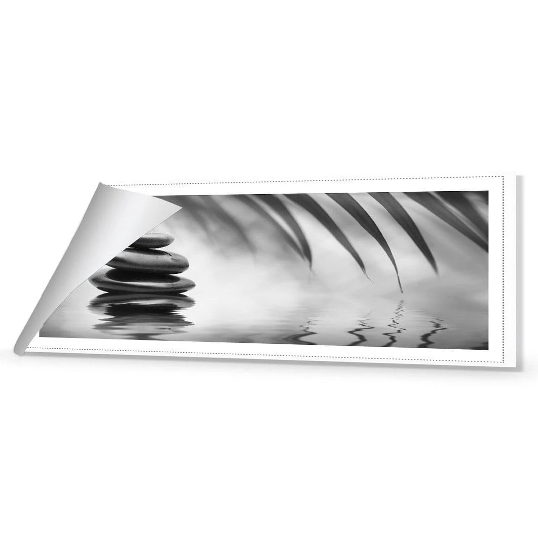 Black Stone Reflection, Black and White (Long) Black Stone Reflection, Black And White (Long) -WALL ART DESGIN SALE black stone reflection black and white long canvas rolled canvas 60x20cm 236606
