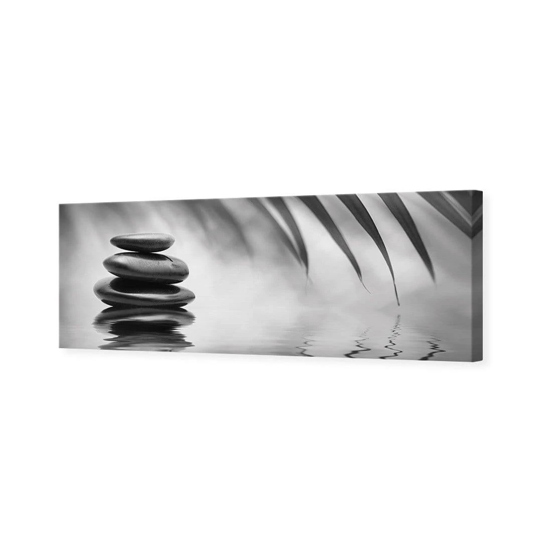 Black Stone Reflection, Black and White (Long) Black Stone Reflection, Black And White (Long) -WALL ART DESGIN SALE black stone reflection black and white long canvas stretched canvas 60x20cm 688454