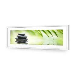 Black Stone Reflection (Long) 11 Black Stone Reflection (Long) -WALL ART DESGIN SALE black stone reflection long acrylic glass with border white frame 90x30cm 284980