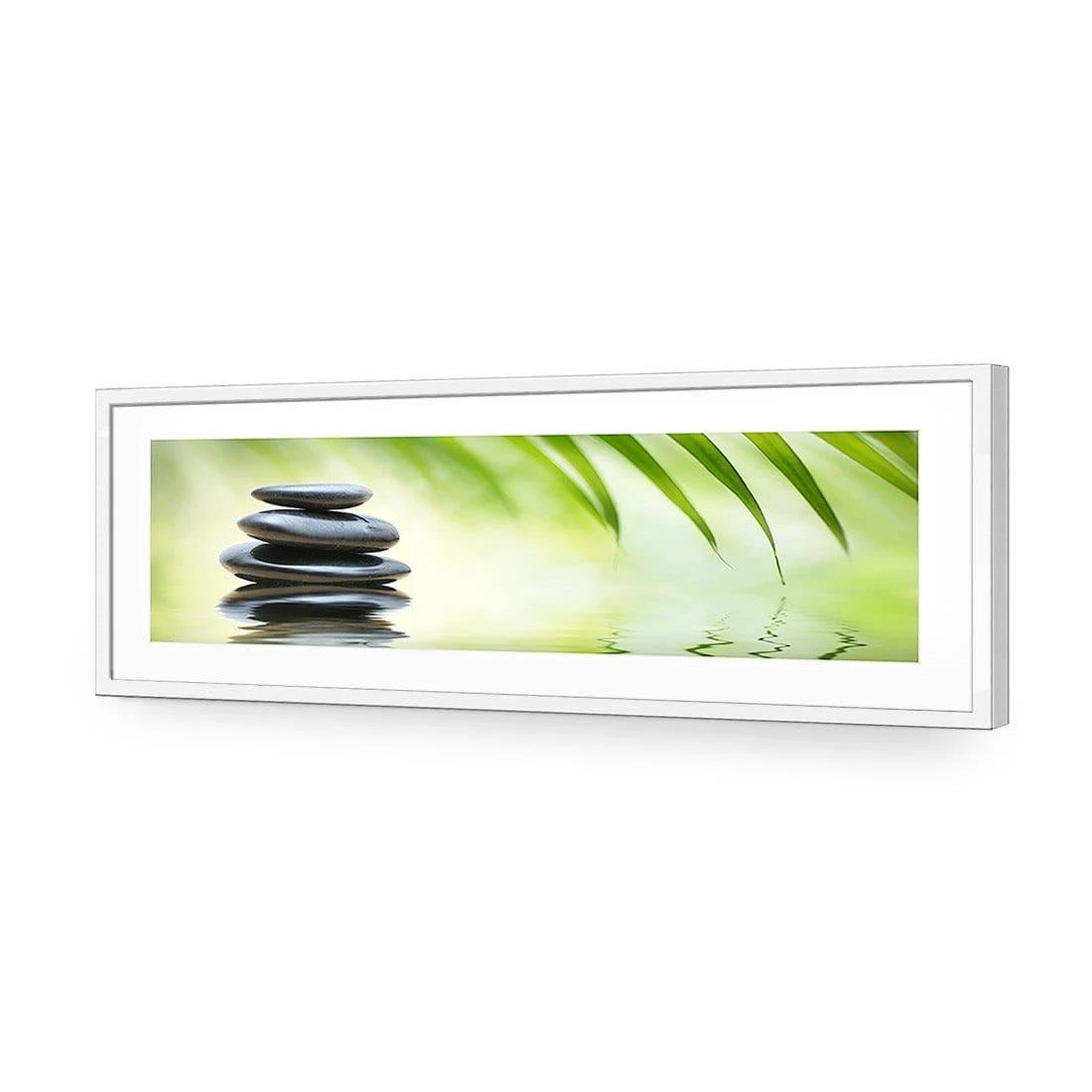 Black Stone Reflection (Long) Black Stone Reflection (Long) -WALL ART DESGIN SALE black stone reflection long acrylic glass with border white frame 90x30cm 284980