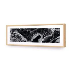Blackstone (long) 12 Blackstone (long) -WALL ART DESGIN SALE blackstone long acrylic glass with border oak frame 90x30cm 405074