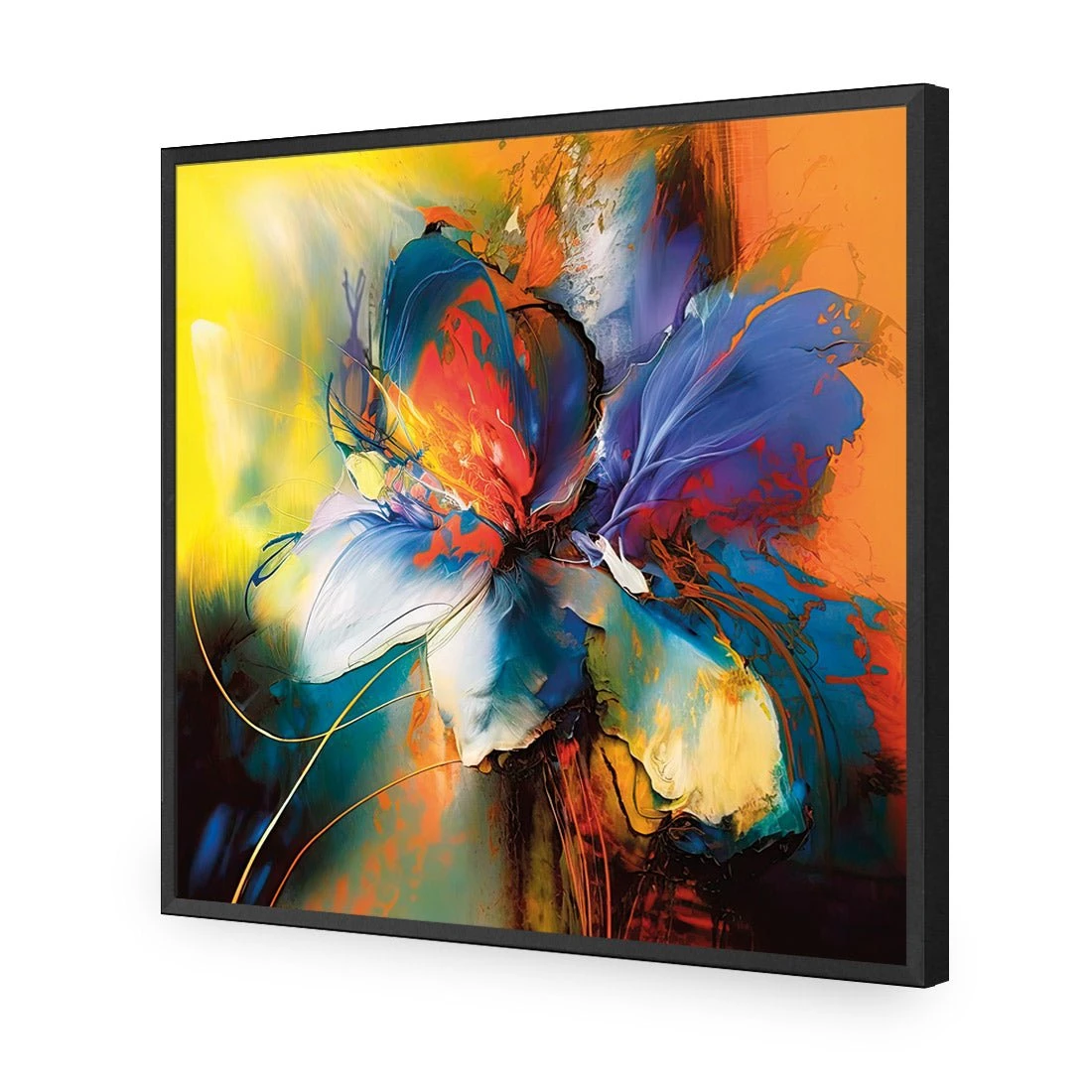 Blue Blossom I Blue Blossom I -WALL ART DESGIN SALE blue blossom i acrylic glass no border black frame 37x37cm 961286
