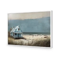 Blue Hut 17 Blue Hut -WALL ART DESGIN SALE blue hut acrylic glass no border white frame 45x30cm 916327