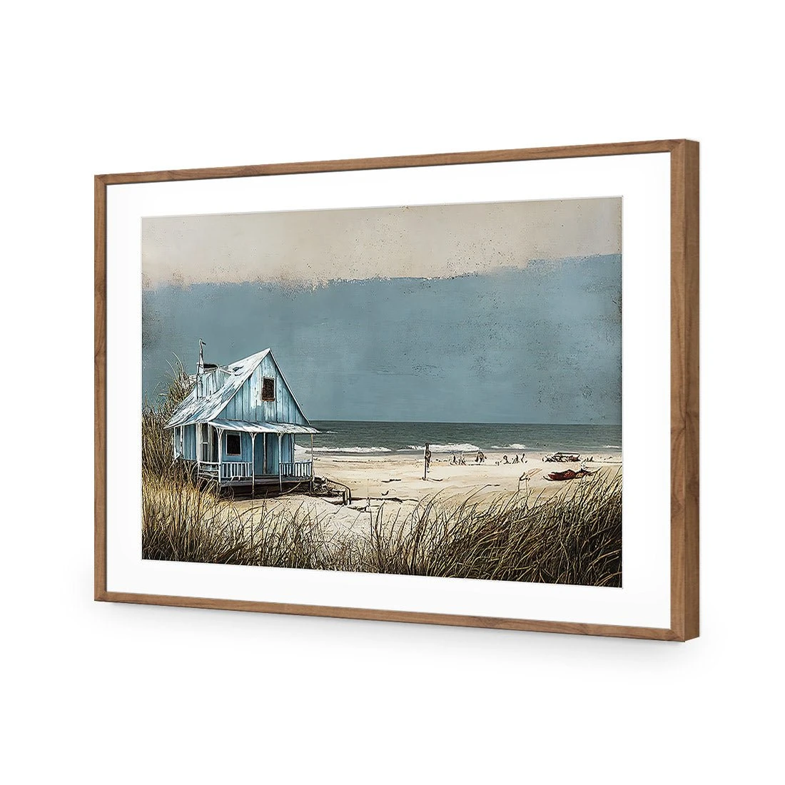 Blue Hut Blue Hut -WALL ART DESGIN SALE blue hut acrylic glass with border natural frame 45x30cm 454471