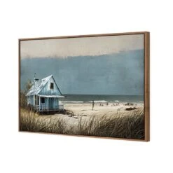 Blue Hut 8 Blue Hut -WALL ART DESGIN SALE blue hut canvas natural floating frame 45x30cm 297817